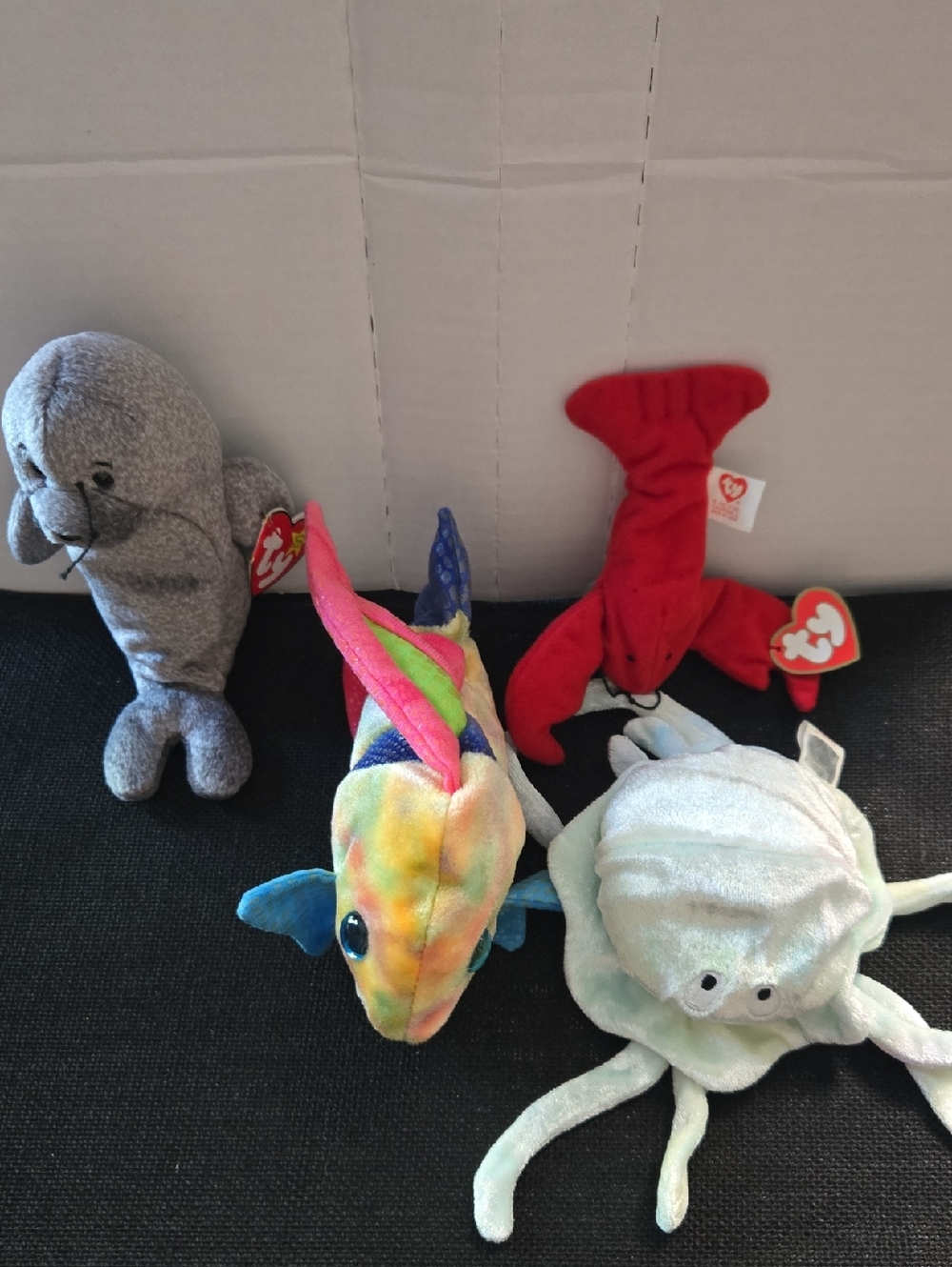 Ty Plush Sea Creature Bundle - Multicolor, Red, Gray, Light Blue